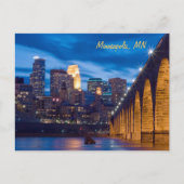 Minneapolis Stone Arch Bridge Postcard Postkarte (Vorderseite)