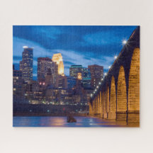 Minneapolis Stone Arch Bridge Skyline Puzzle