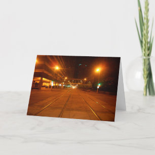 "Minneapolis Street at Night" Get Well Card Karte