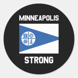 Minneapolis Strong Classic-Rundaufkleber Runder Aufkleber