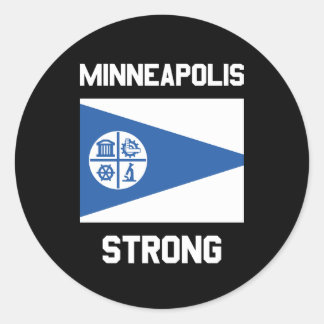 Minneapolis Strong Classic-Rundaufkleber Runder Aufkleber