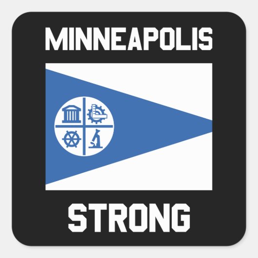 Minneapolis Strong  Quadratischer Aufkleber (Vorderseite)