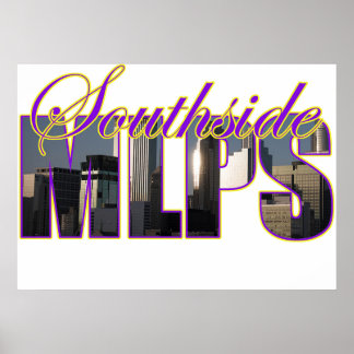 Minneapolis südseitiges Himmelslinienposter Poster