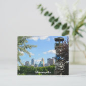 Minneapolis und Boom Island Leuchtturm Postkarte (Stehend Vorderseite)
