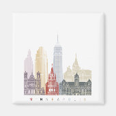 Minneapolis V2 Skyline-Poster Magnet (Vorne)