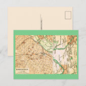 Minneapolis Vintage Street Map Postkarte (Vorne/Hinten)