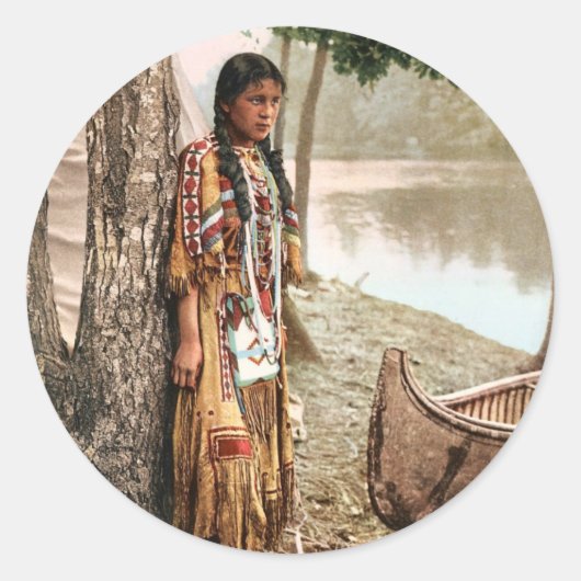 Minnehaha 1897 runder aufkleber (Vorderseite)