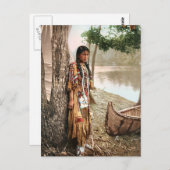 Minnehaha 1897 Vintager Indianer Hiawatha Postkarte (Vorne/Hinten)