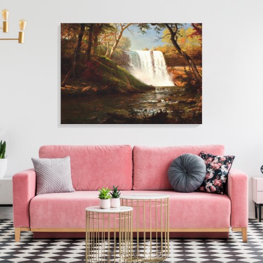 Minnehaha Falls, ein Kunstwerk von Albert Bierstad Leinwanddruck (Insitu (Wohnzimmer))