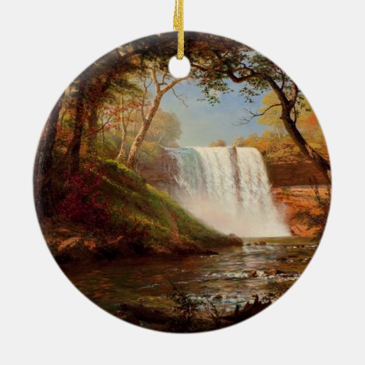 Minnehaha Falls, Fine Art von Albert Bierstadt, Keramik Ornament (Hinten)
