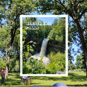 Minnehaha Falls, Minnehaha Park, Minneapolis, MN Postkarte