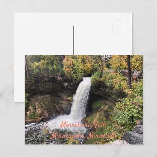 Minnehaha Falls Postkarte (Vorne/Hinten)