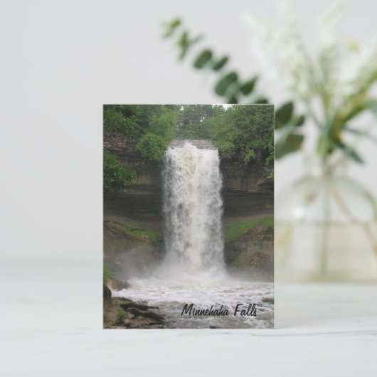 Minnehaha Falls Postkarte (Stehend Vorderseite)