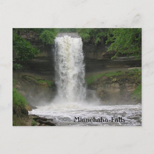 Minnehaha Falls Postkarte (Vorderseite)