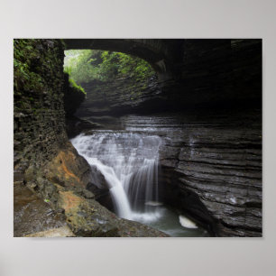 Minnehaha Falls, Watkins Glen Staat Park, New York Poster