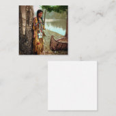 Minnehaha - Indianeramerikaner Hiawatha 1904 Quadratische Visitenkarte (Vorne/Hinten)