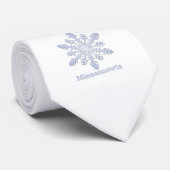 Minnesnowta Blue Snowflake Krawatte (Gerollt)