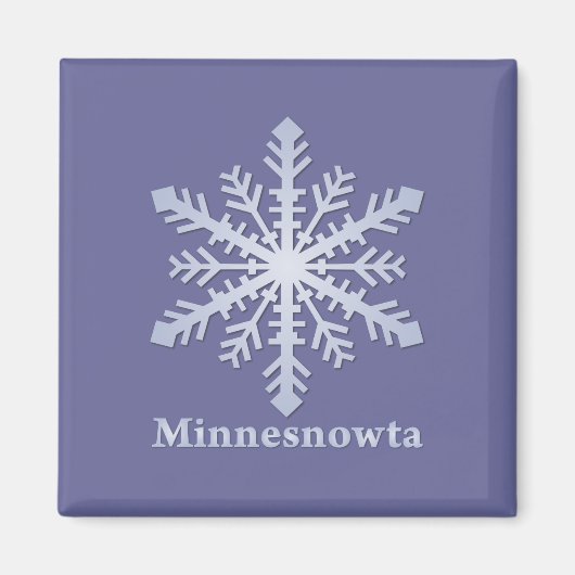 Minnesnowta Blue Snowflake Magnet (Vorne)