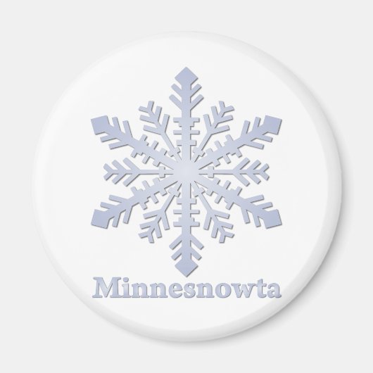 Minnesnowta Blue Snowflake Magnet (Vorne)