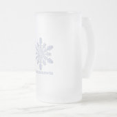 Minnesnowta Blue Snowflake Mattglas Bierglas (VorderseiteRechts)