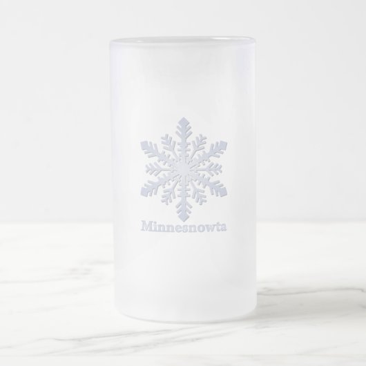 Minnesnowta Blue Snowflake Mattglas Bierglas (Mittel)