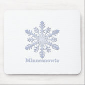 Minnesnowta Blue Snowflake Mousepad (Vorne)