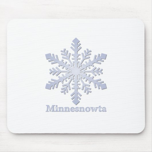 Minnesnowta Blue Snowflake Mousepad (Vorne)