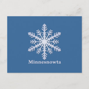 Minnesnowta Blue Snowflake Postkarte