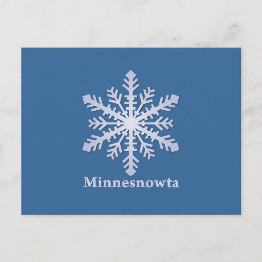 Minnesnowta Blue Snowflake Postkarte (Vorderseite)