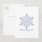 Minnesnowta Blue Snowflake Postkarte (Vorne/Hinten)
