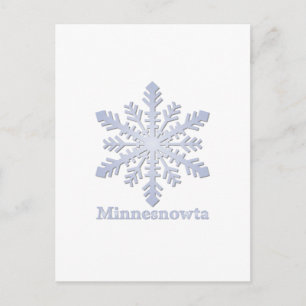 Minnesnowta Blue Snowflake Postkarte