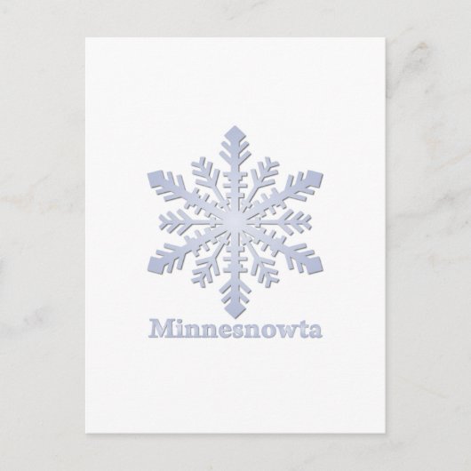 Minnesnowta Blue Snowflake Postkarte (Vorderseite)