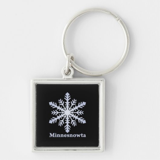Minnesnowta Blue Snowflake Schlüsselanhänger (Vorne)