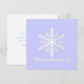 MinneSnowta mit Snowflake Einladung (Vorne/Hinten)