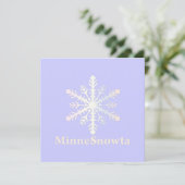 MinneSnowta mit Snowflake Einladung (Stehend Vorderseite)
