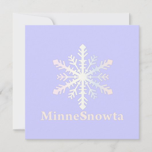 MinneSnowta mit Snowflake Einladung (Vorderseite)