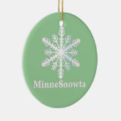MinneSnowta mit Snowflake Keramikornament (Rechts)