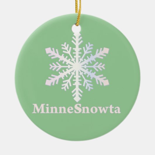 MinneSnowta mit Snowflake Keramikornament (Vorne)