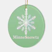 MinneSnowta mit Snowflake Keramikornament (Links)