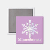 MinneSnowta mit Snowflake Magnet (Vorderseite/Rückseite)