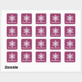 MinneSnowta mit Snowflake Quadratischer Aufkleber (Blatt)
