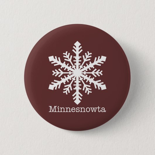 Minnesnowta Snowflake Button (Vorderseite)