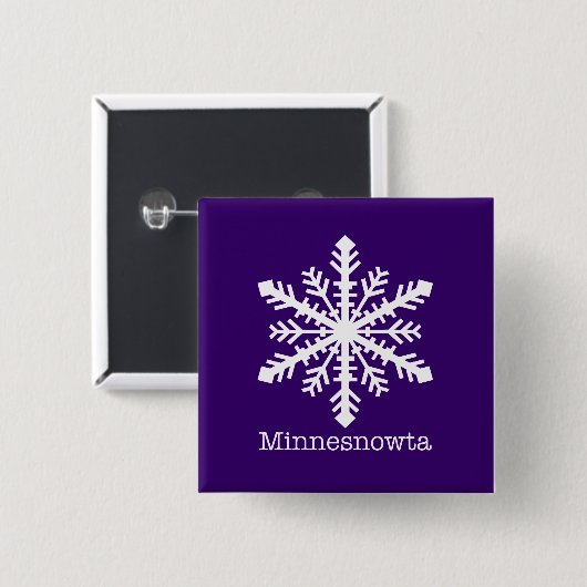 Minnesnowta Snowflake Button (Vorne & Hinten)