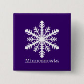 Minnesnowta Snowflake Button (Vorderseite)