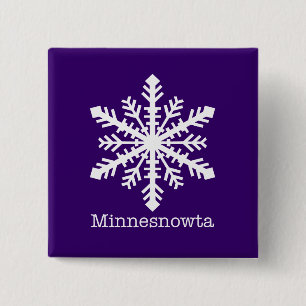 Minnesnowta Snowflake Button