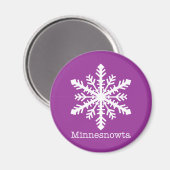 Minnesnowta Snowflake Magnet (Vorderseite/Rückseite)