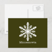 Minnesnowta Snowflake Postkarte (Vorne/Hinten)