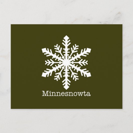 Minnesnowta Snowflake Postkarte (Vorderseite)