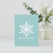Minnesnowta Snowflake Postkarte (Stehend Vorderseite)