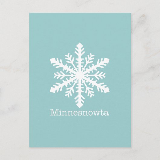 Minnesnowta Snowflake Postkarte (Vorderseite)